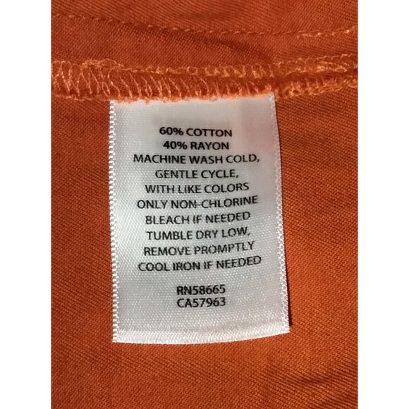 Abound Womens Plus Size 4X Rust Orange Elastic Back Pants - Picture 7 of 7